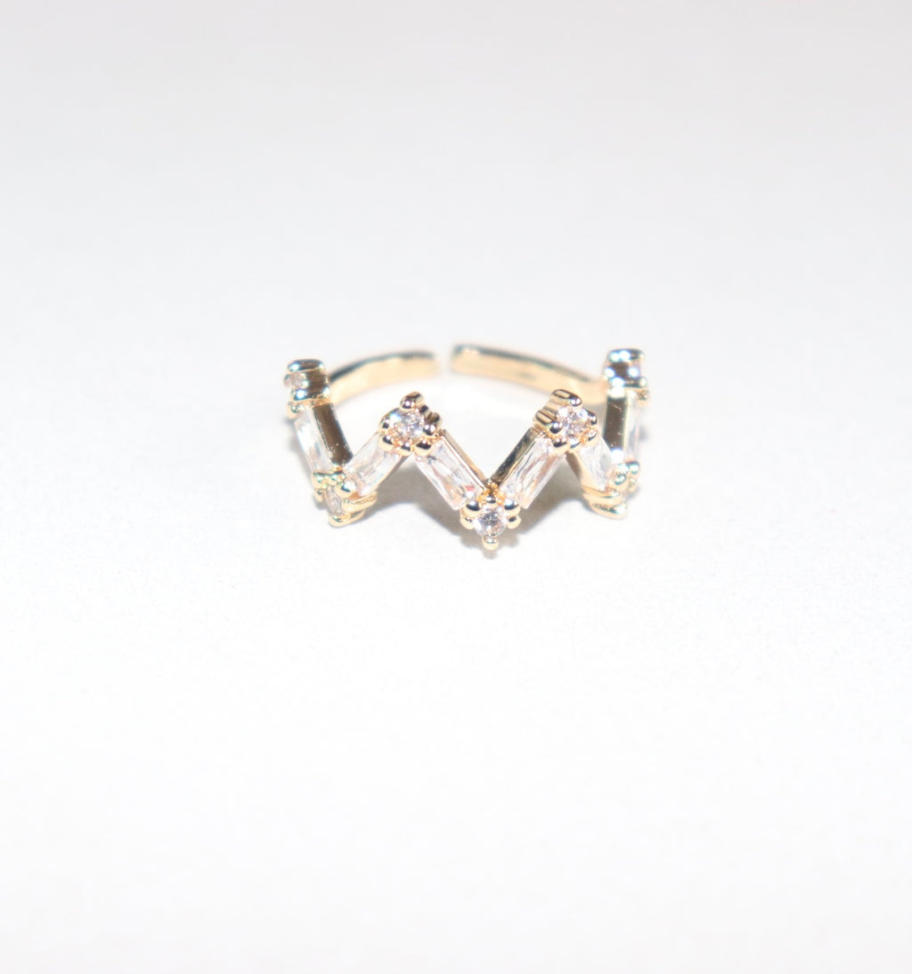 High & Low Wave Ring