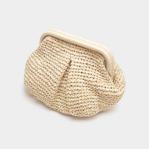 Raffia Pouch Bag