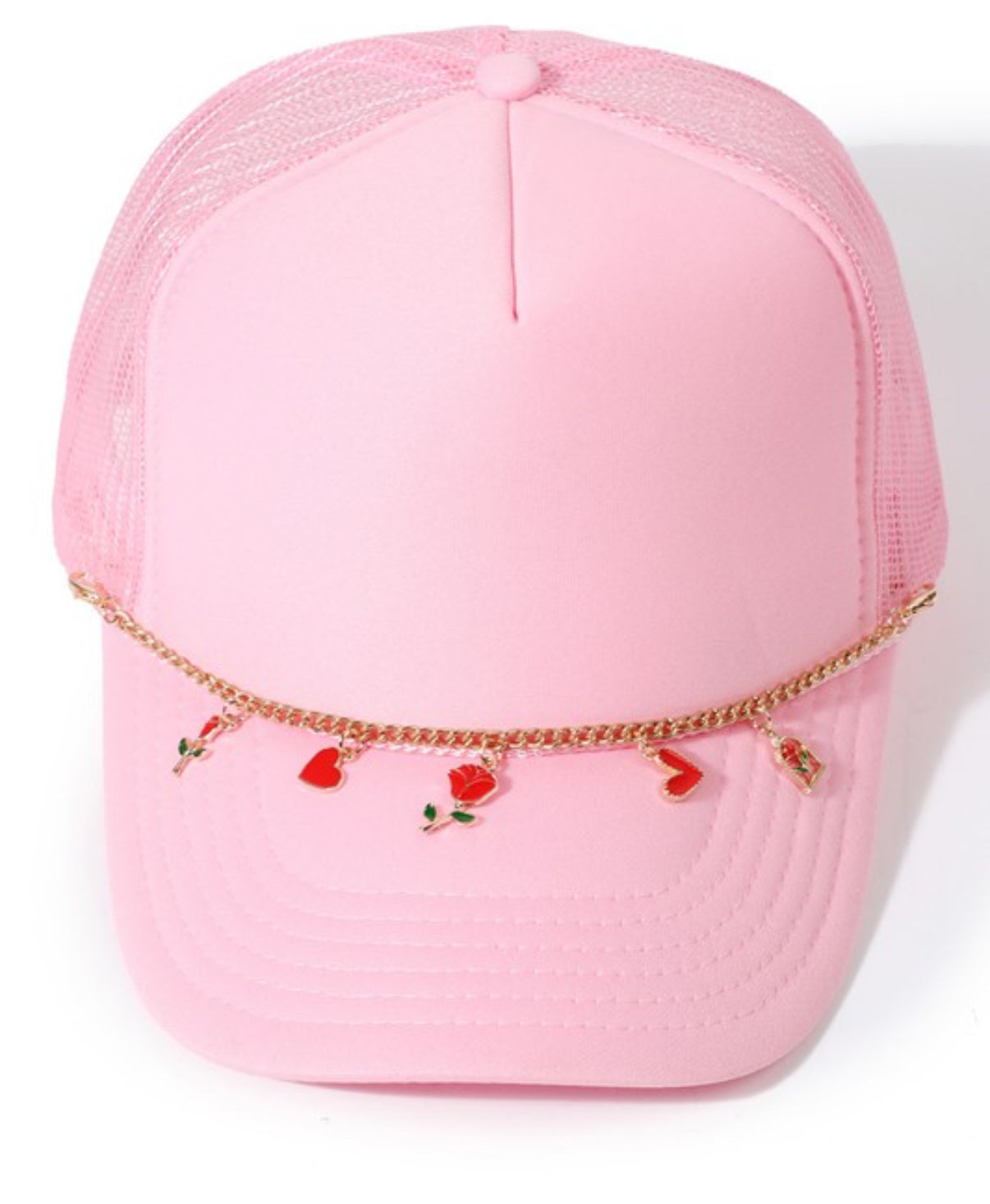 Roses + Hearts Hat Chain