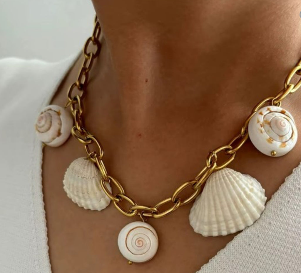 Natural Shell Pendant Necklace