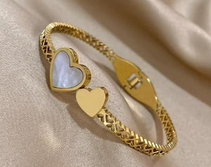 Heart Bangle Bracelet