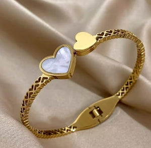 Heart Bangle Bracelet